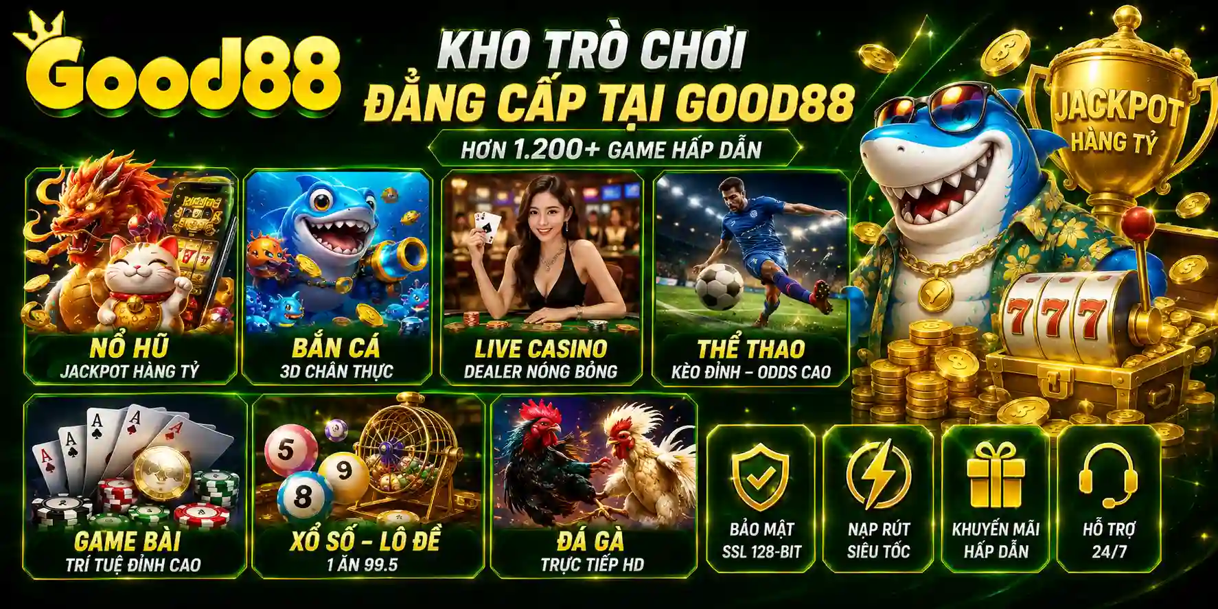 Kho Trò Chơi Giải Trí Đẳng Cấp Tại GOOD88